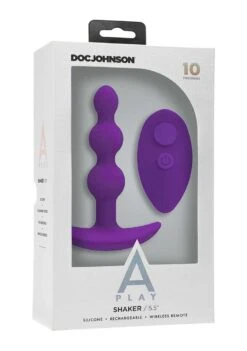 A-Play – SHAKER – Silicone Anal Plug With Remote – Purple
