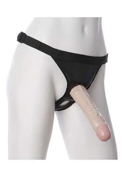 Vac-U-Lock – 8 Inch Classic Dong – With Ultra Harness – Flesh