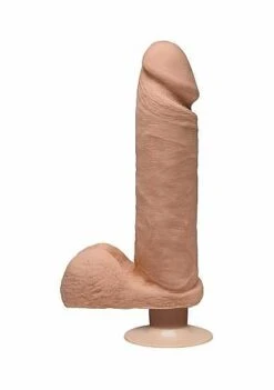 The D – Perfect D With Balls Vibrating – 8 Inch – Caramel