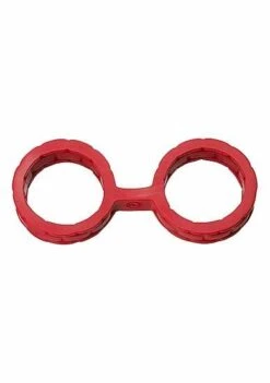 Japanese Bondage – Silicone Cuffs – Large – Red