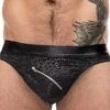 Zip Thong – Black – L/XL L/XL