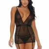 A Sheer Thing – Nachthemd Met Jarretelbandjes En Panty – L 1 A Sheer Thing – Nachthemd Met Jarretelbandjes En Panty – L -Sexy Serie Winkel 779381BLK S 1 6