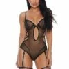 Enticing Vixen – Teddy Met Kousenband – XL -Sexy Serie Winkel 779384BLK S 1 7