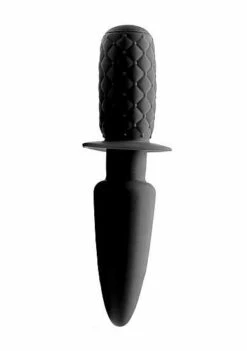 The Plug 10x Silicone Vibrating Thruster – Black