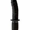 Power Pounder Vibrating And Thrusting Silicone Dildo – Black