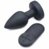 Silicone Vibrating LED Plug β Large β Black 2 Silicone Vibrating LED Plug β Large β Black -Sexy Serie Winkel AG253 LARGE 1