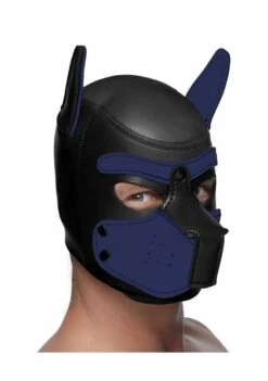 Neoprene Puppy Hood – Black And Blue