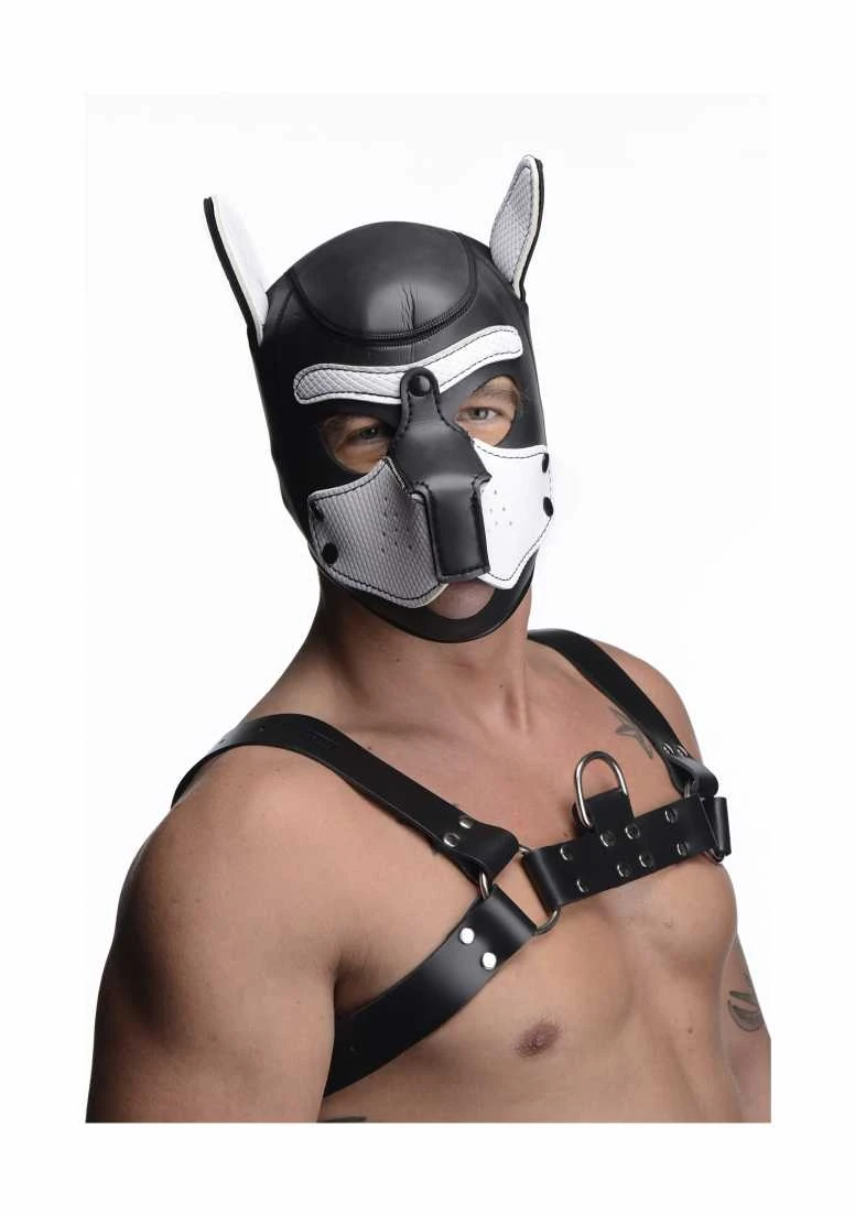 Neoprene Puppy Hood – Black and White Neoprene Puppy Hood – Black And White -Sexy Serie Winkel AG292 WHITE 1