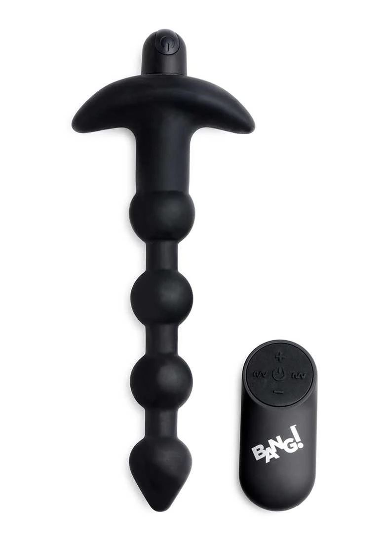 Vibrating Silicone Anal Beads & Remote Control – Black Vibrating Silicone Anal Beads & Remote Control – Black -Sexy Serie Winkel AG614 BLACK 1