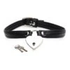 Heart Lock Choker With Keys – Leather – Black -Sexy Serie Winkel AG762 BLACK 1