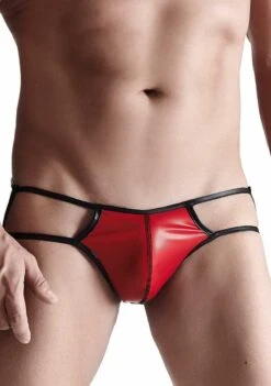 Wetlook Men’s Briefs – Red – XL