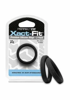 #12 Xact-Fit Cockring 2-Pack – Black