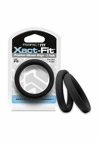 #19 Xact-Fit Cockring 2-Pack – Black #19 Xact-Fit Cockring 2-Pack – Black -Sexy Serie Winkel CR 82B 1 1
