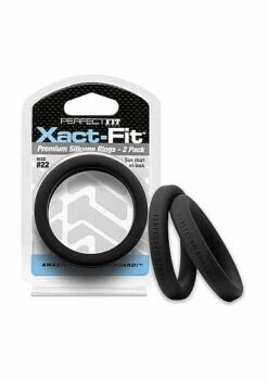 #22 Xact-Fit Cockring 2-Pack – Black