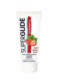 HOT Superglide Edible Lubricant Waterbased – Strawberry – 75 Ml