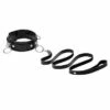 3 Ring Leather Collar With Leash – Black -Sexy Serie Winkel IS107 1 1