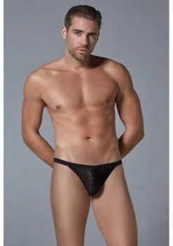 Leopard Thong – Black – L/XL