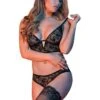 Underwire Bralette & Panty Set – Black – S / M -Sexy Serie Winkel M195BLKMED 1