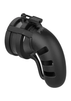 Model 19 – Chastity – 4.5″ – Sil Cage Ballsplitter – Black